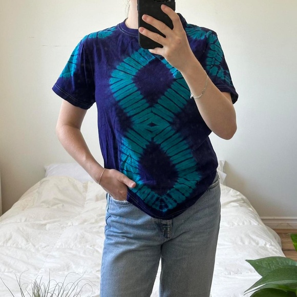 Blue and purple figure eight tie-dye tee - Picture 7 of 7